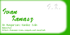 ivan kanasz business card